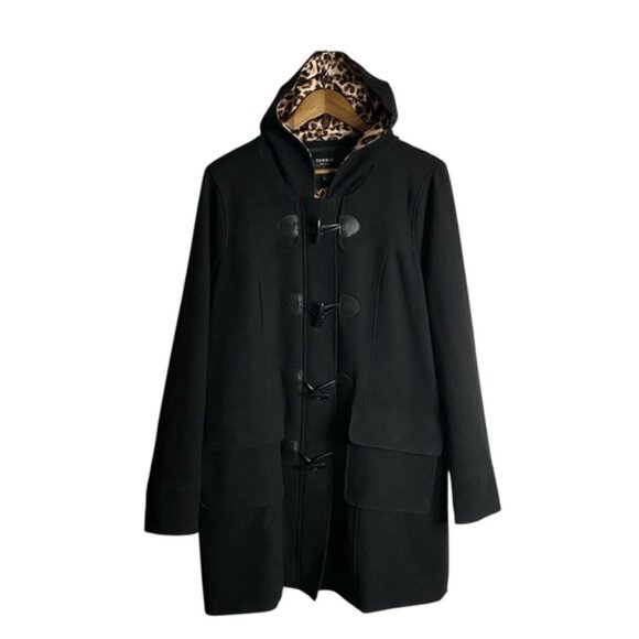 Torrid Women's Black Ponte Toggle Cozy Hooded Coat - Picture 2 of 13